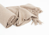 Cashmere Tassel Blanket in Brown